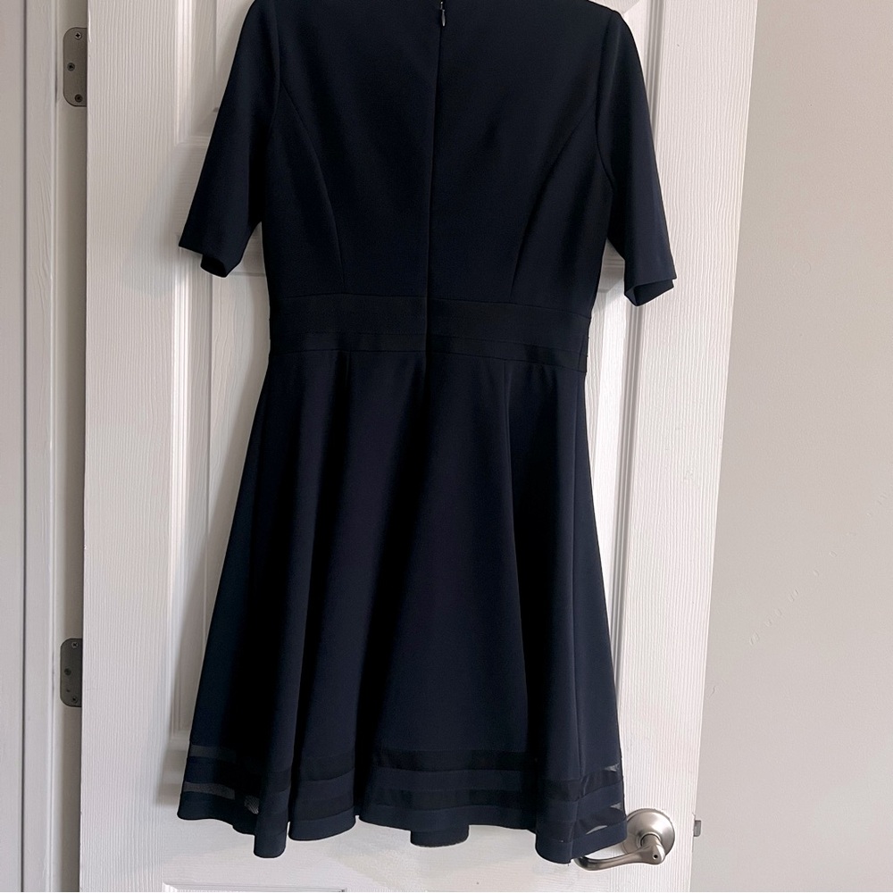 Calvin Klein navy blue dress w/ sleeves, size 8 - Picture 5 of 8